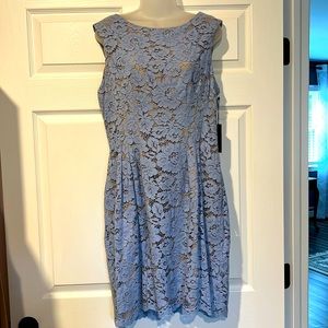 Light blue lace lining nude color